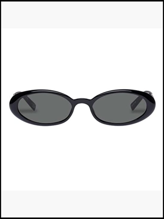 Oval Minimalist Y2K Sunglasses with Metal Temples main image 4